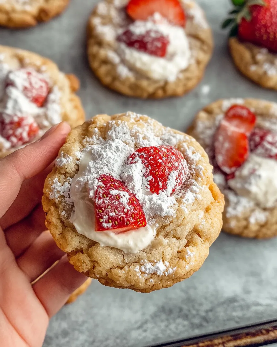 Delicious Strawberry Cheesecake Stuffed Cookies dish photo