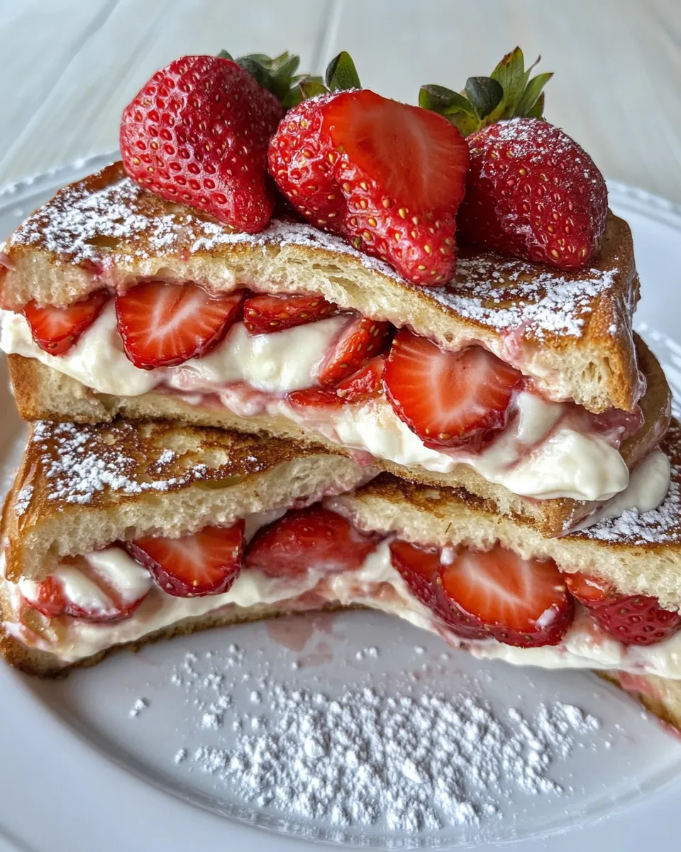 Homemade Strawberry Cheesecake Stuffed French Toast photo
