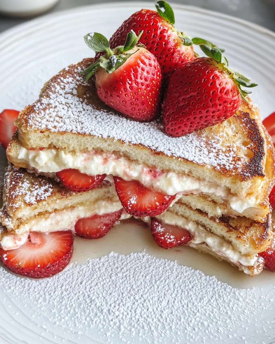 Easy Strawberry Cheesecake Stuffed French Toast dish photo