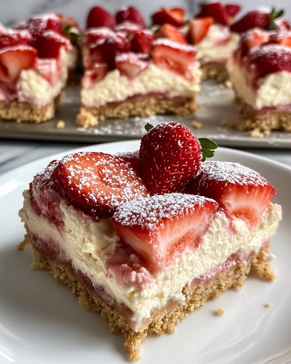 Homemade Strawberry Lemonade Cheesecake Bars photo