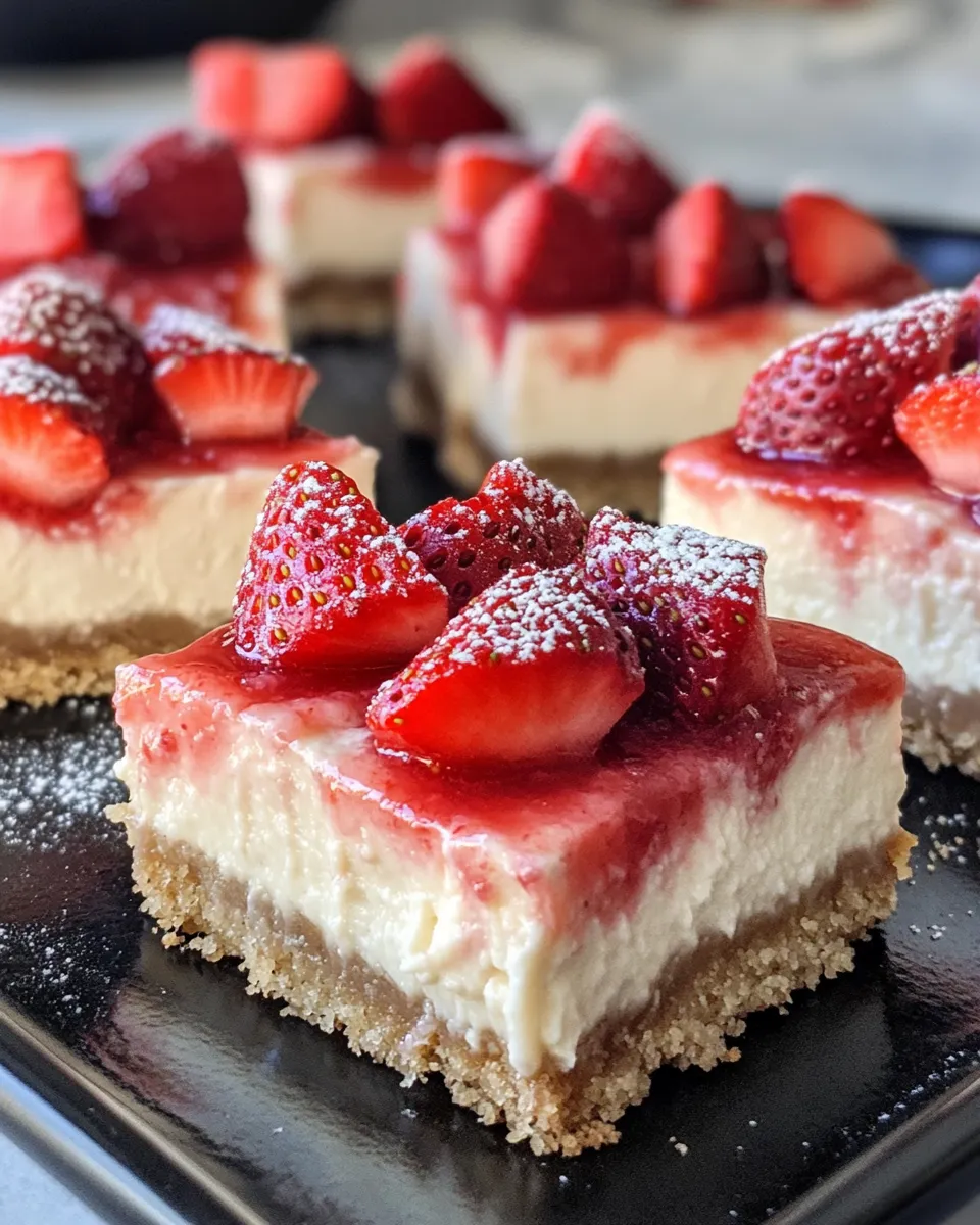 Classic Strawberry Lemonade Cheesecake Bars image
