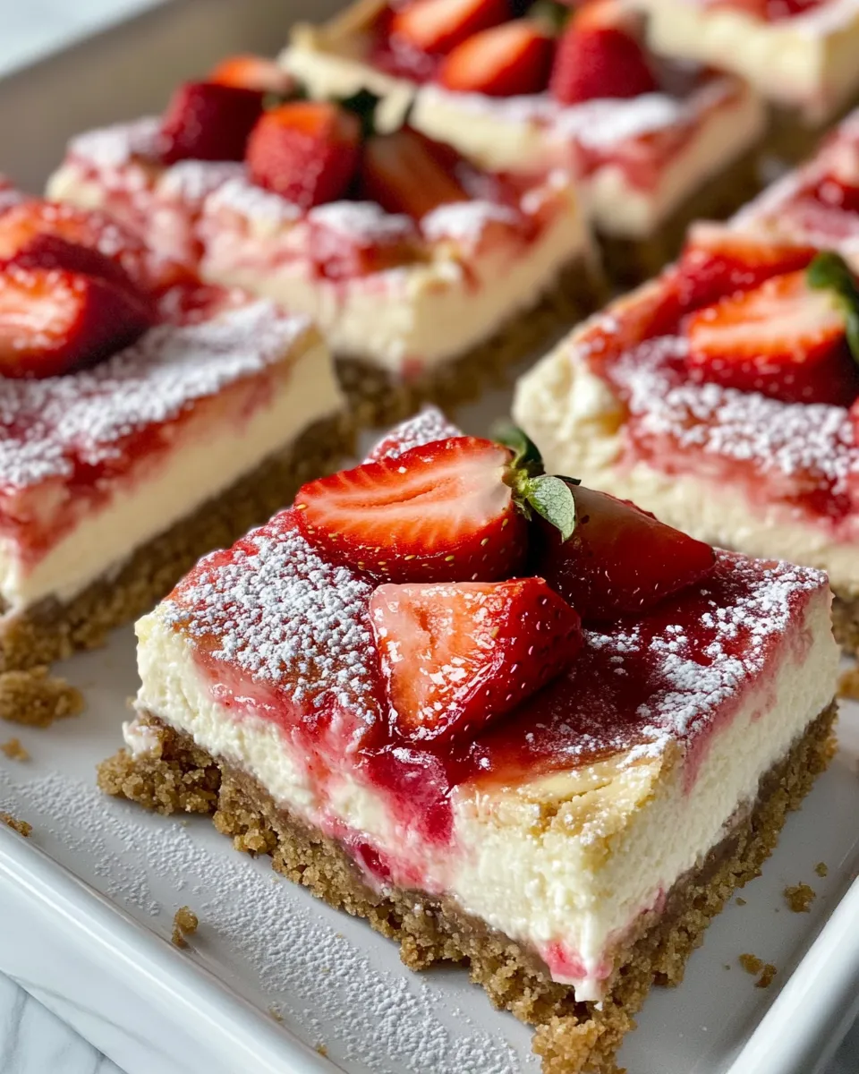 Delicious Strawberry Lemonade Cheesecake Bars dish photo
