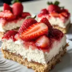 Homemade Strawberry Shortcake Cheesecake Bars photo