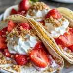 Delicious Sweet Strawberry Cheesecake Tacos photo