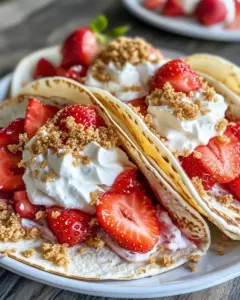 Delicious Sweet Strawberry Cheesecake Tacos photo