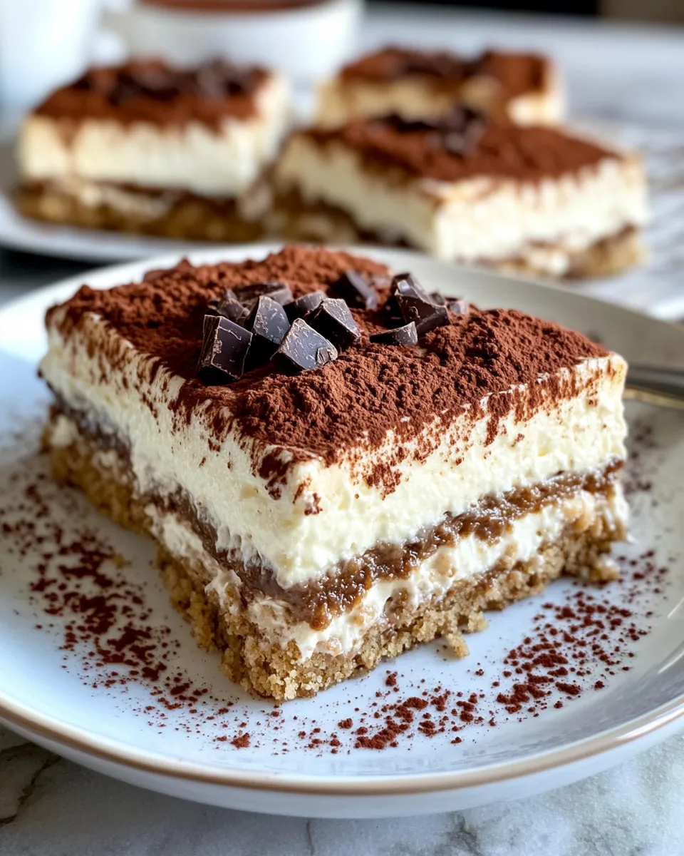 Classic Tiramisu Cheesecake Bars dish photo