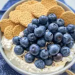 Homemade White Chocolate Blueberry Cheesecake Dip photo