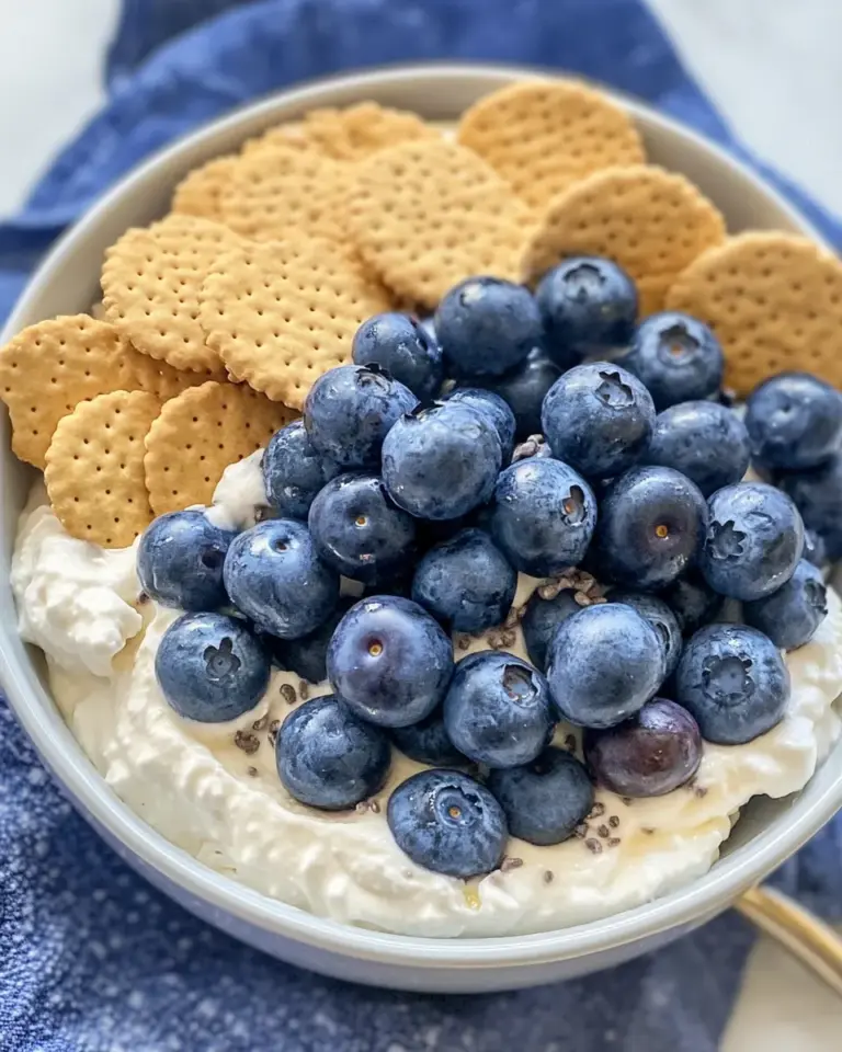 Homemade White Chocolate Blueberry Cheesecake Dip photo