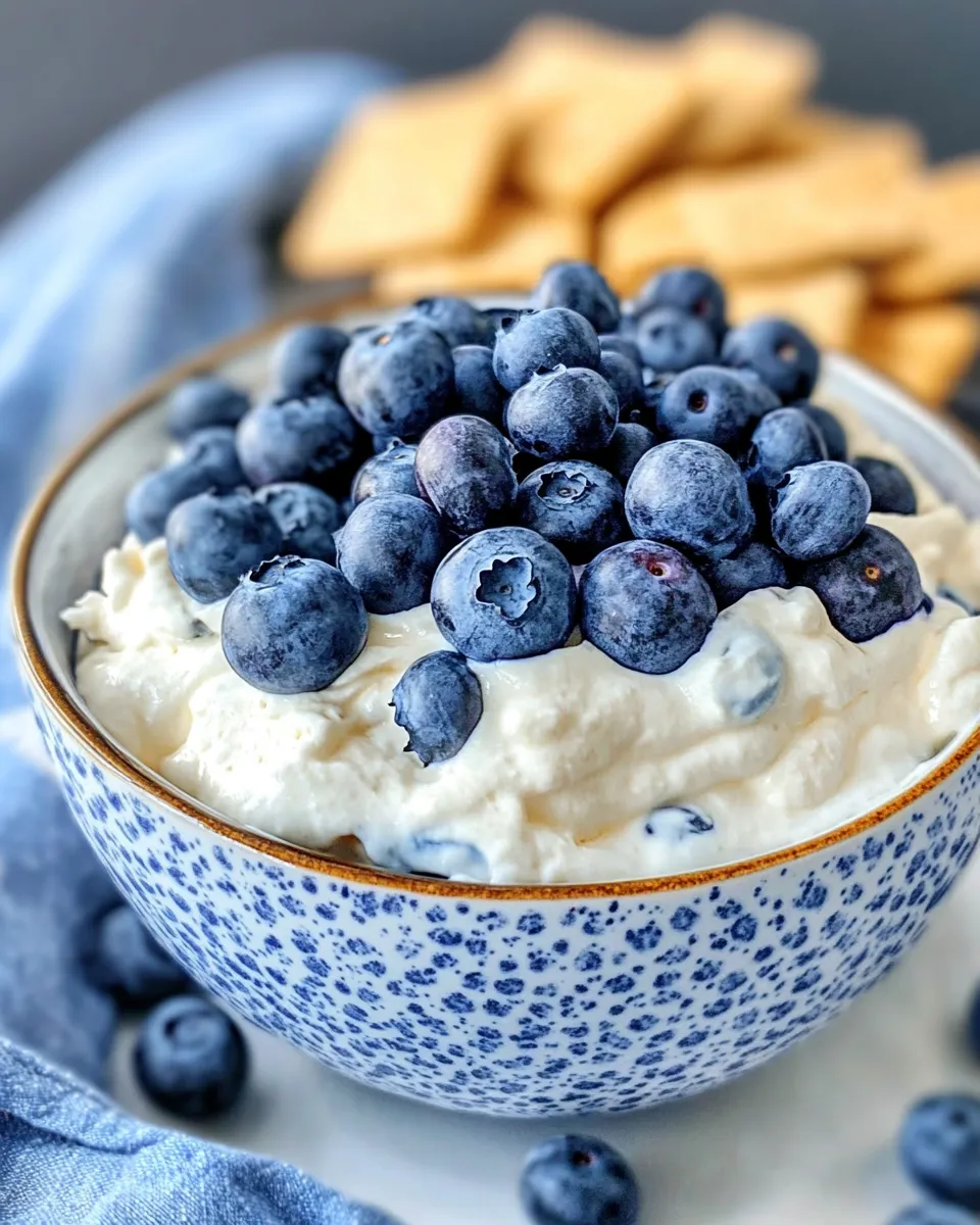 Easy White Chocolate Blueberry Cheesecake Dip recipe photo