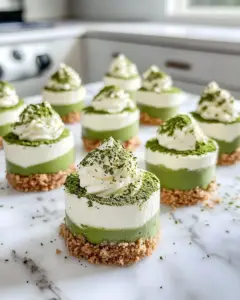 Delicious White Chocolate Matcha Cheesecake Bites photo