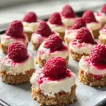 Homemade White Chocolate Raspberry Cheesecake Bites recipe photo