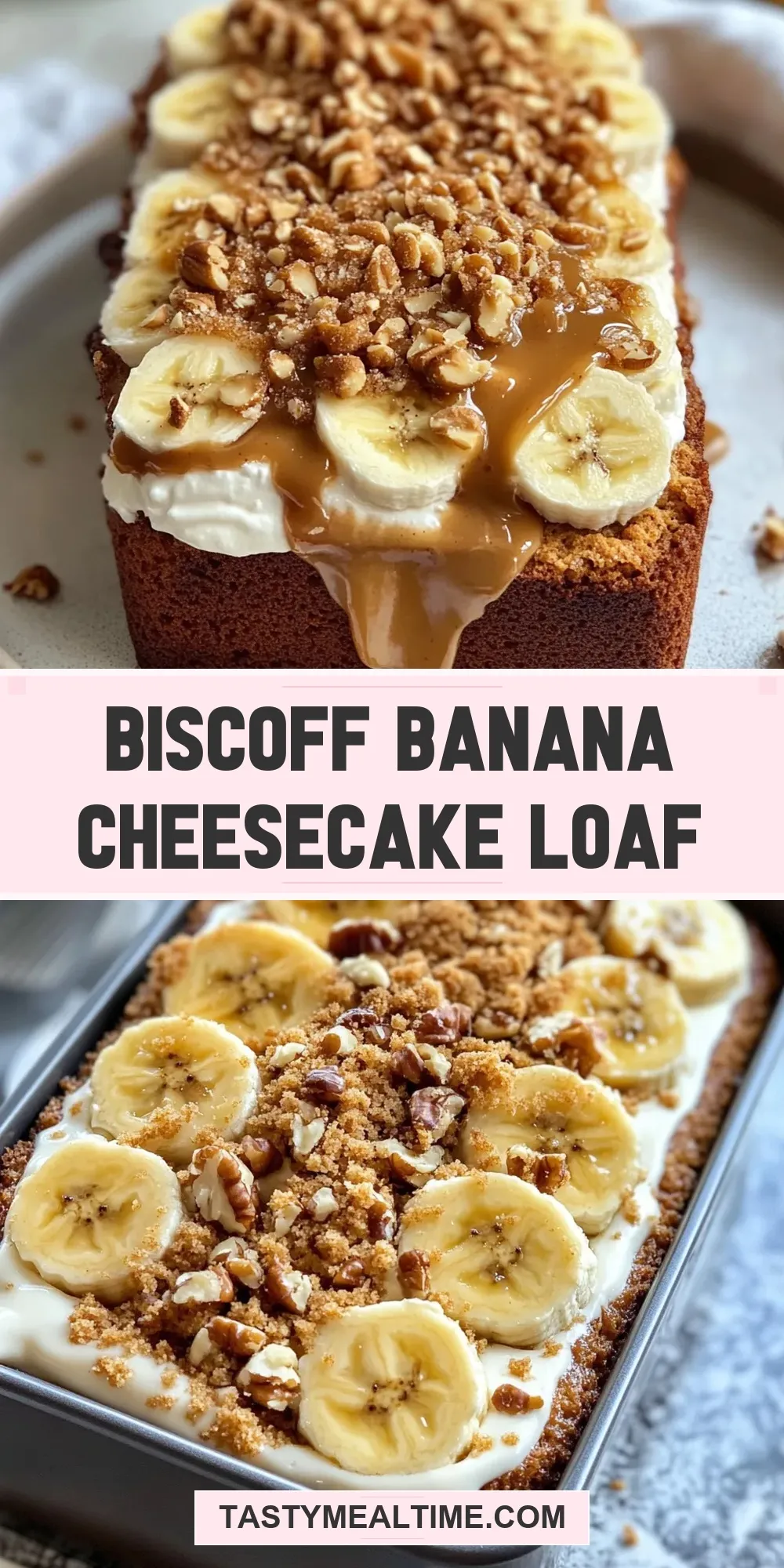 Biscoff Banana Cheesecake Loaf Recipe