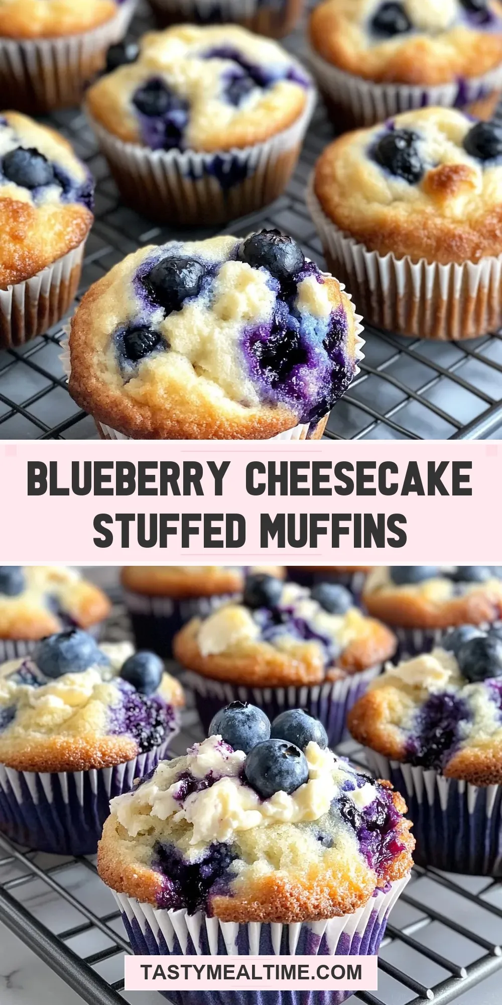Delicious Blueberry Cheesecake Stuffed Muffins