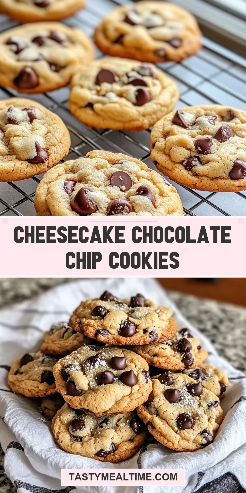 The Best Cheesecake Chocolate Chip Cookies Ever