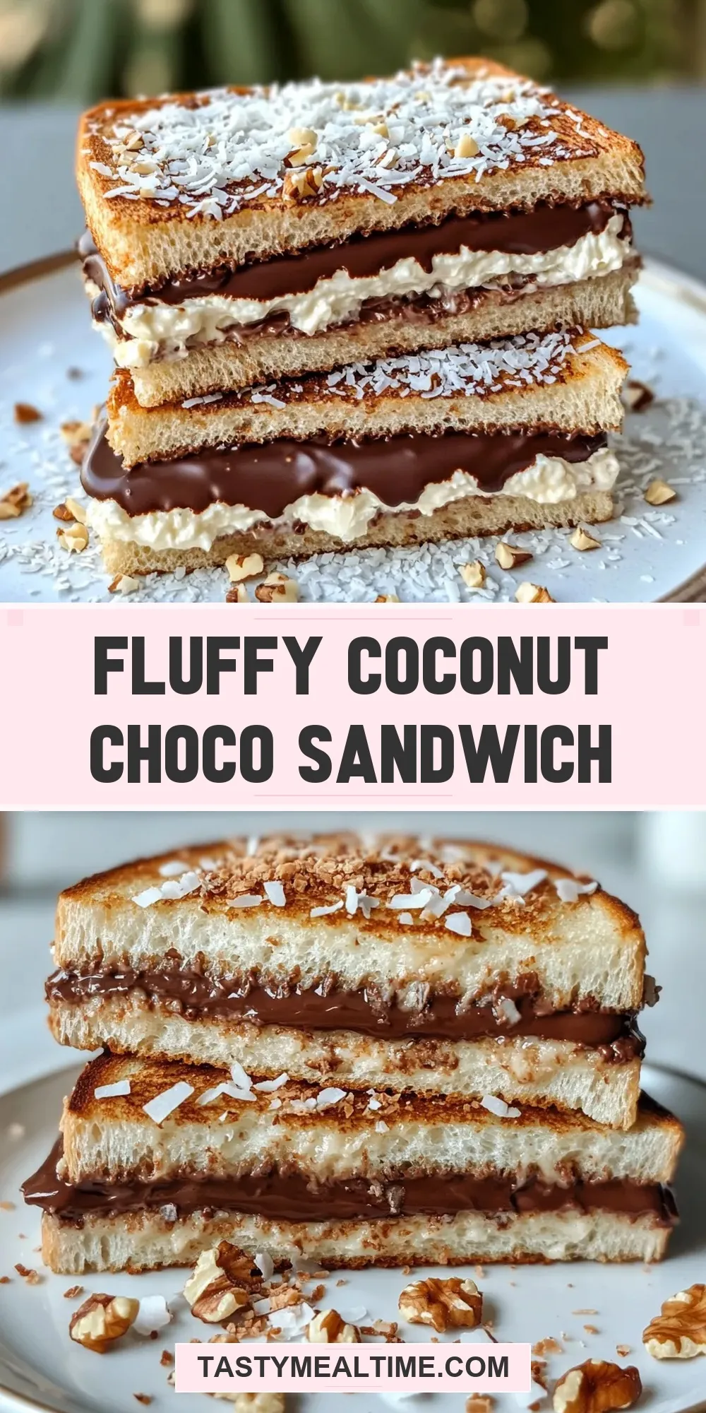 Easy Fluffy Coconut Choco Sandwich Recipe