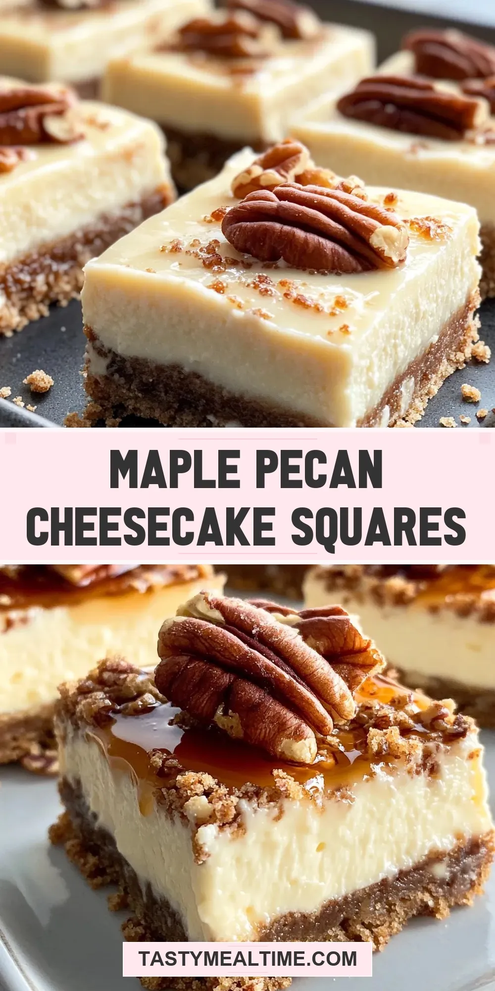 Quick Maple Pecan Cheesecake Squares