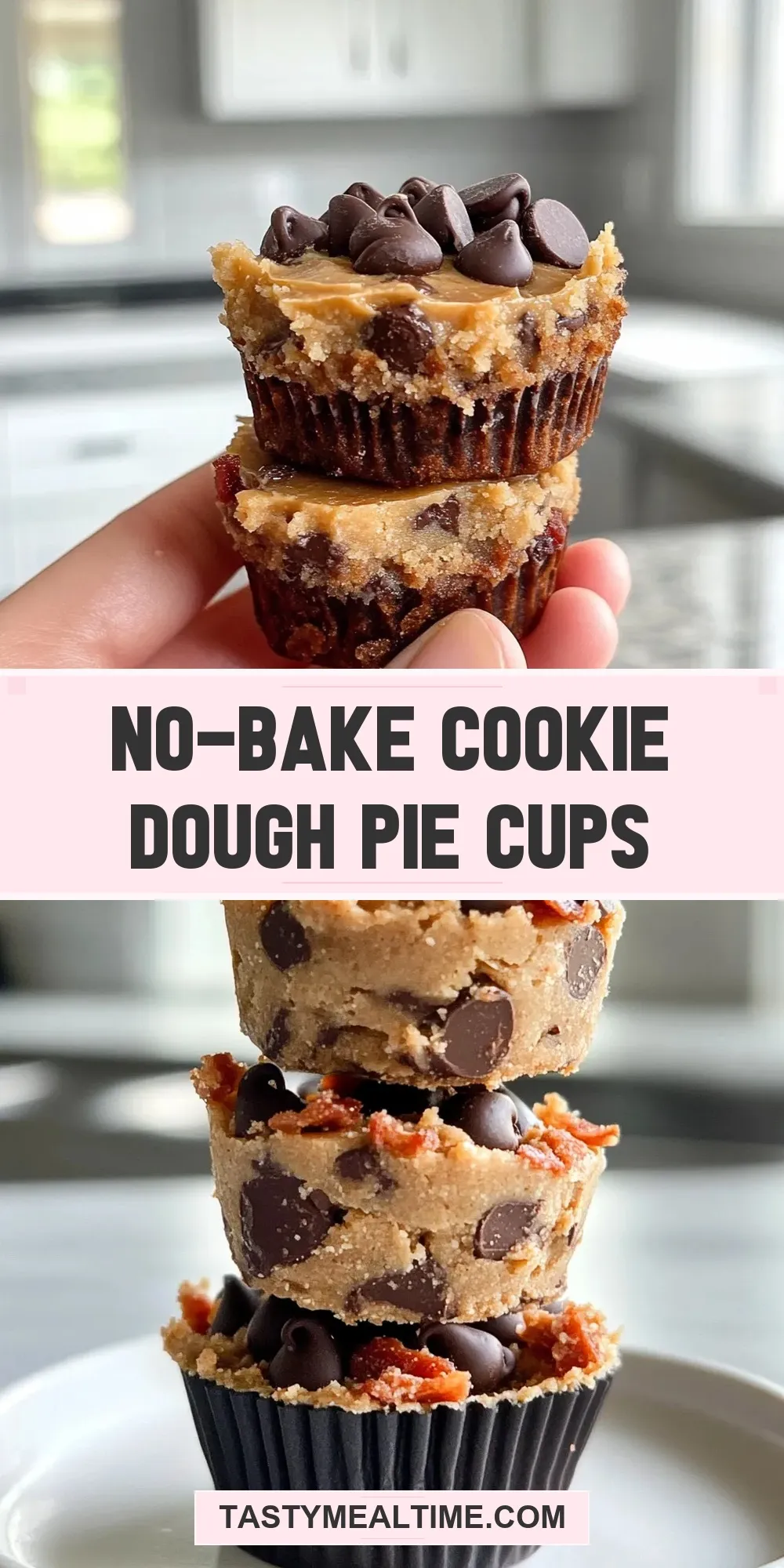The Best No-Bake Cookie Dough Pie Cups Ever
