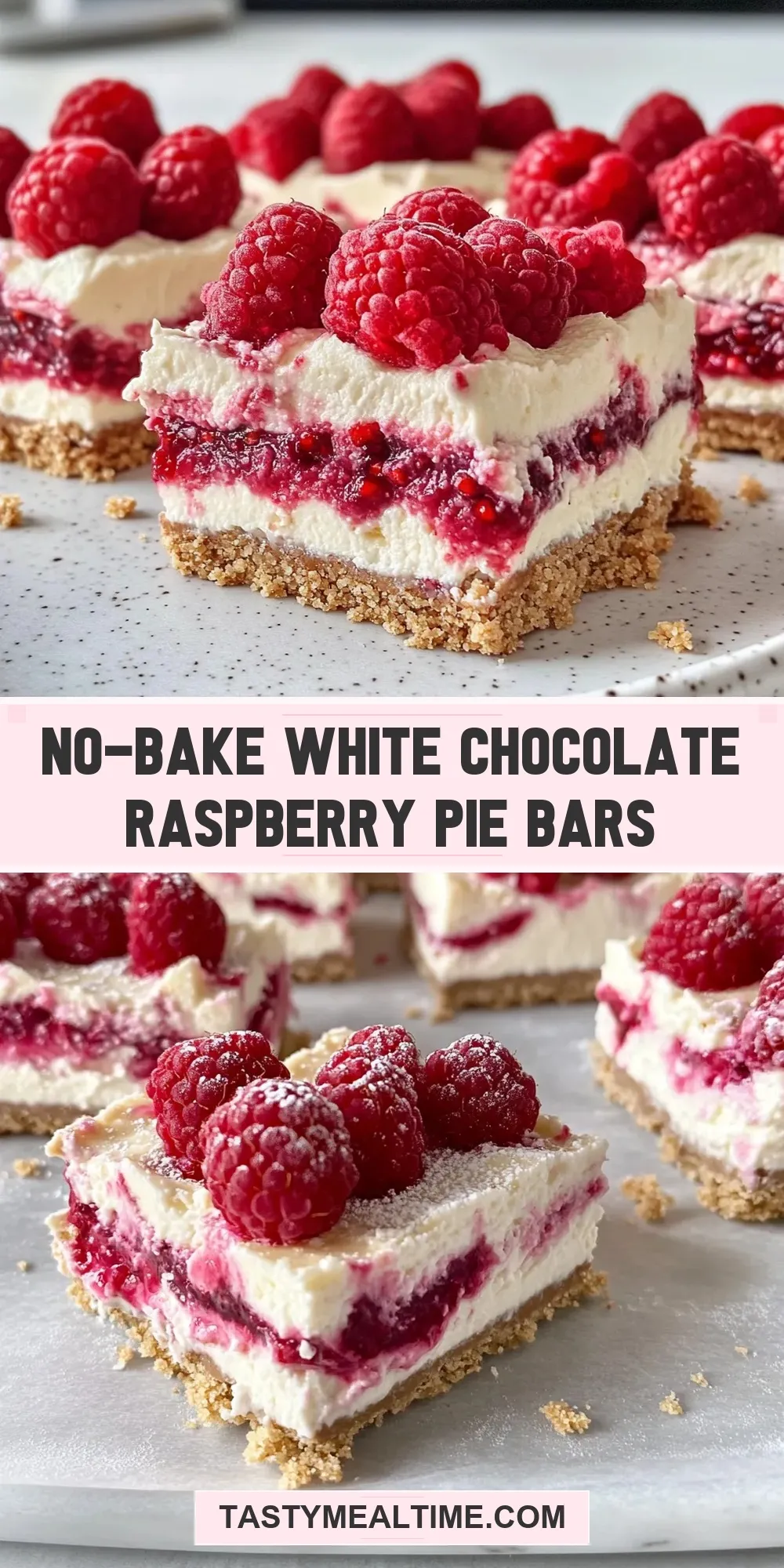 The Best No-Bake White Chocolate Raspberry Pie Bars Ever