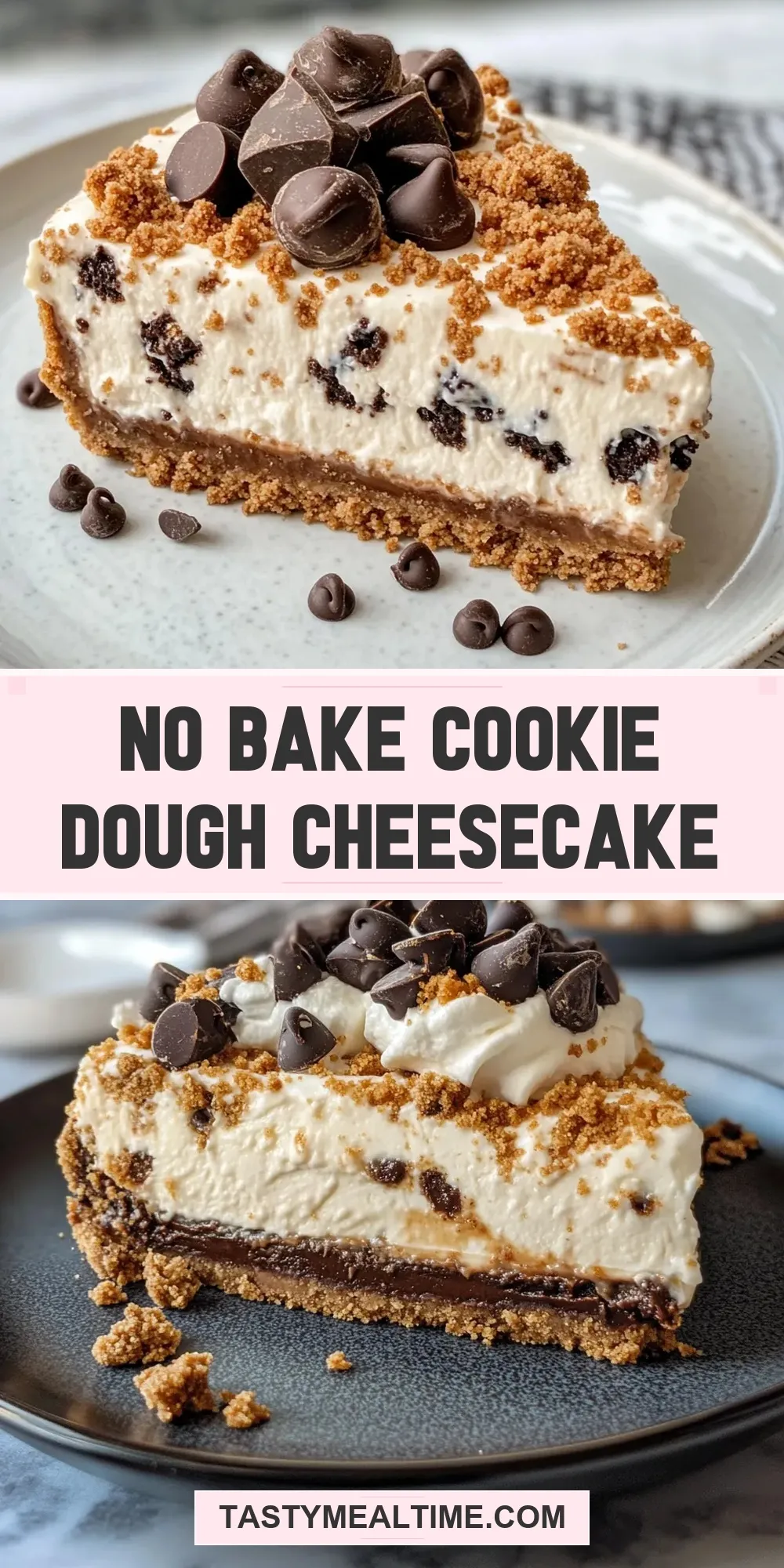 The Best No Bake Cookie Dough Cheesecake Ever