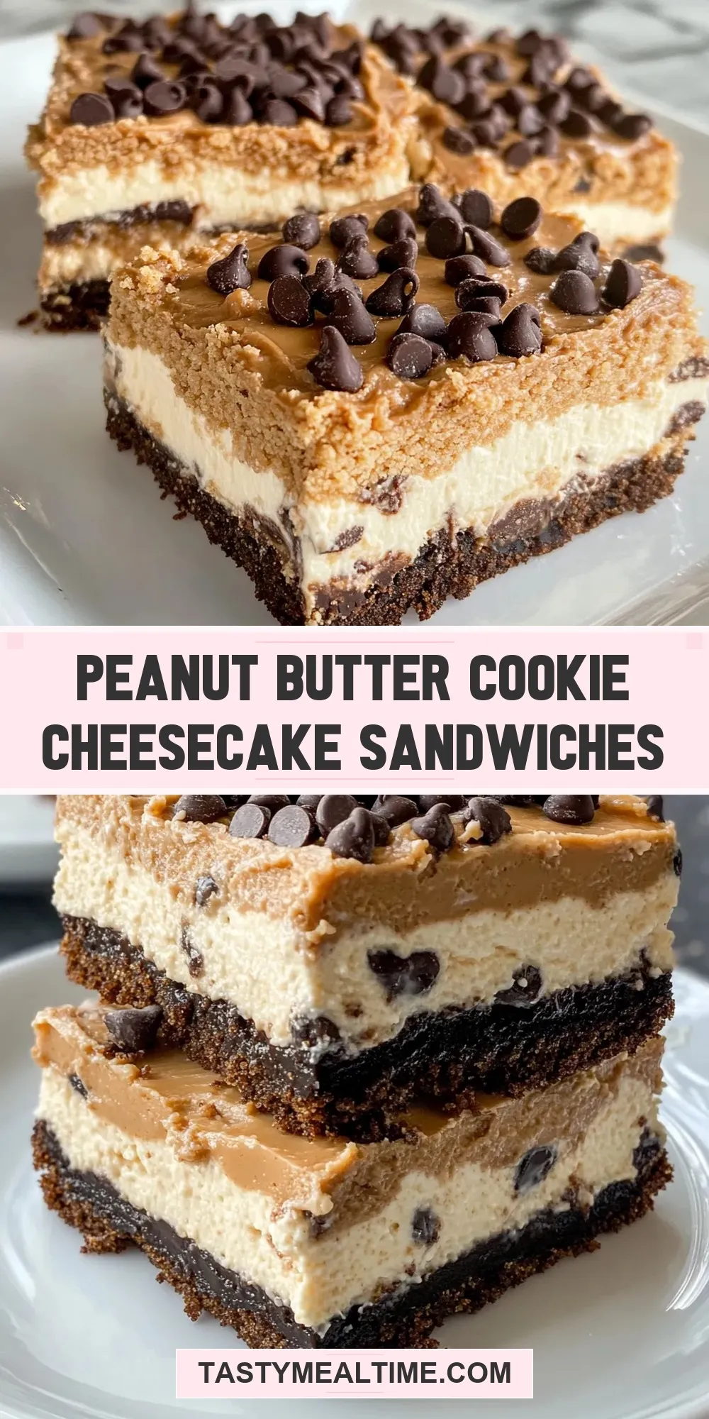 Peanut Butter Cookie Cheesecake Sandwiches (Easy & Delicious)