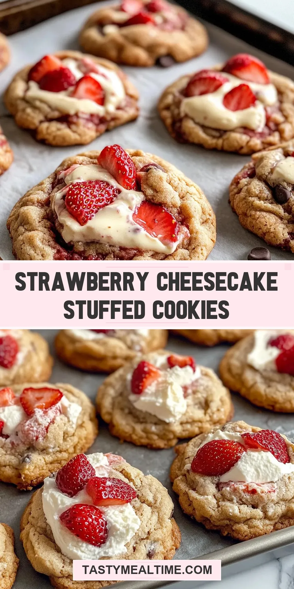 Strawberry Cheesecake Stuffed Cookies Recipe