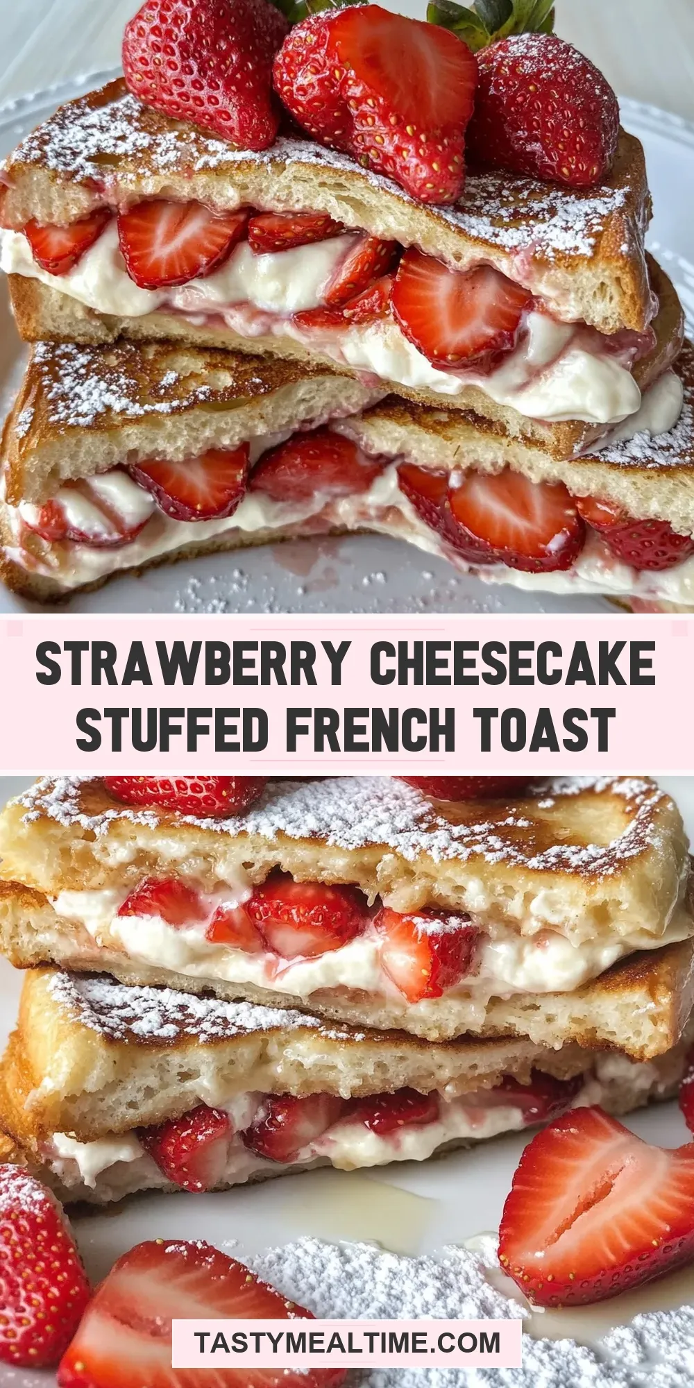 The Best Strawberry Cheesecake Stuffed French Toast Ever