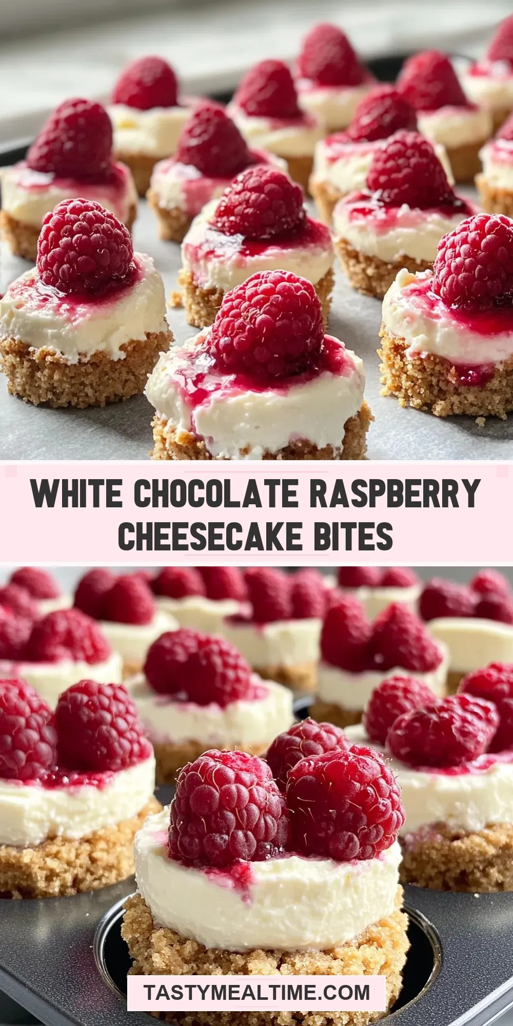 Savory White Chocolate Raspberry Cheesecake Bites