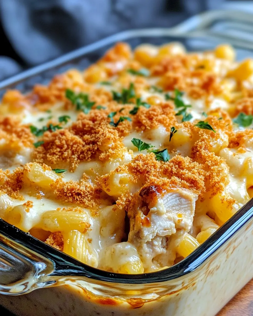 Easy BBQ Chicken Mac and Cheese food shot
