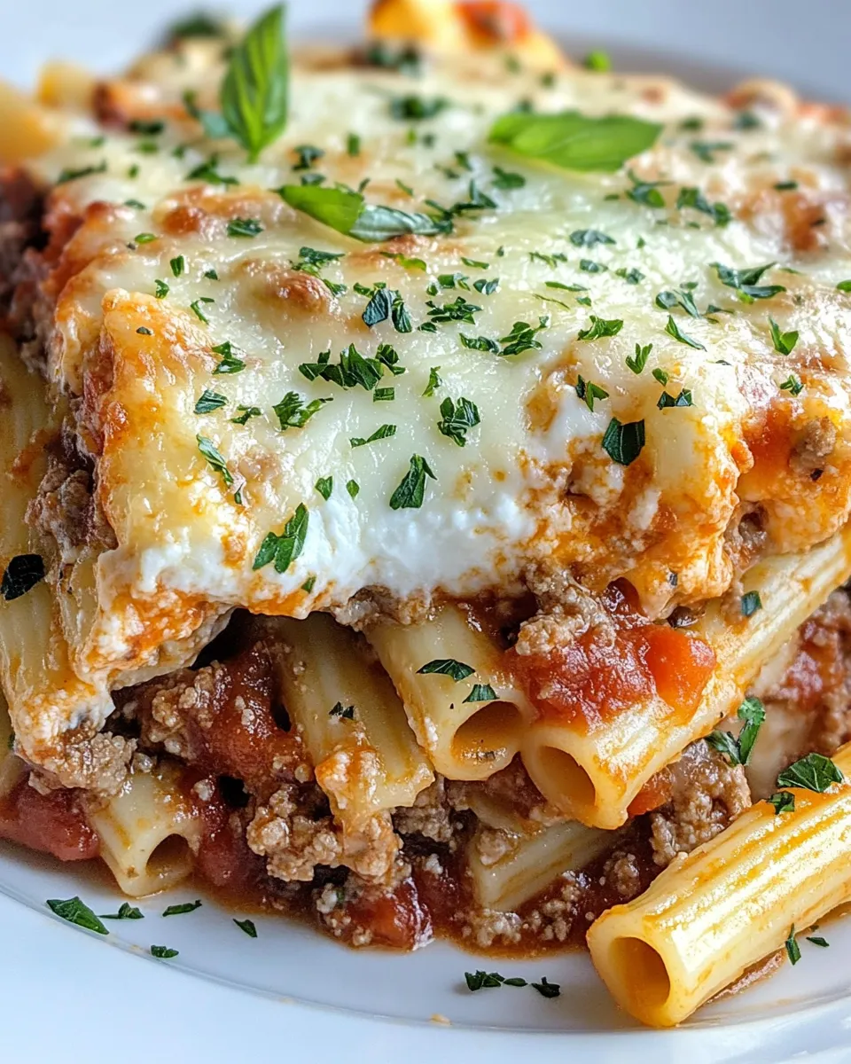 Homemade Cheesy Baked Ziti photo