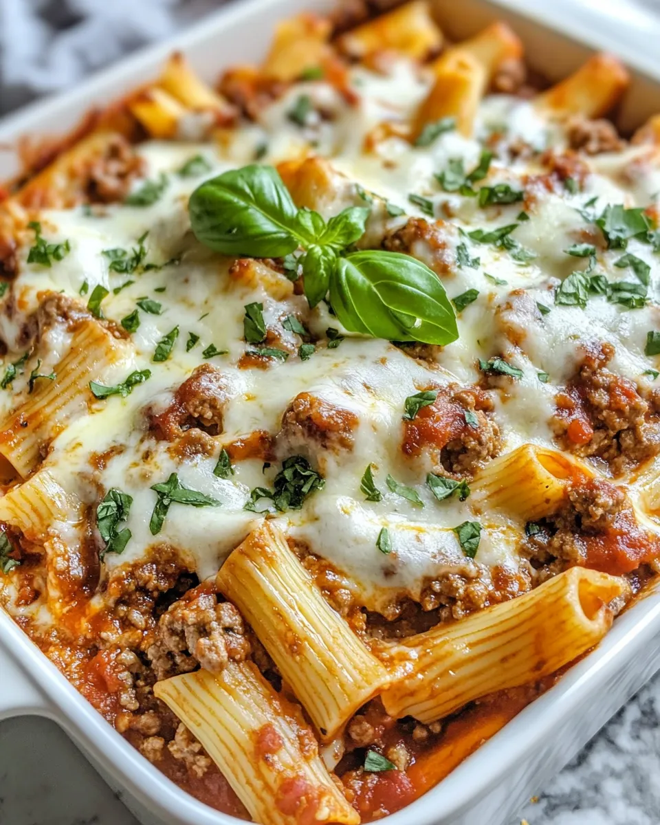 Classic Cheesy Baked Ziti recipe image