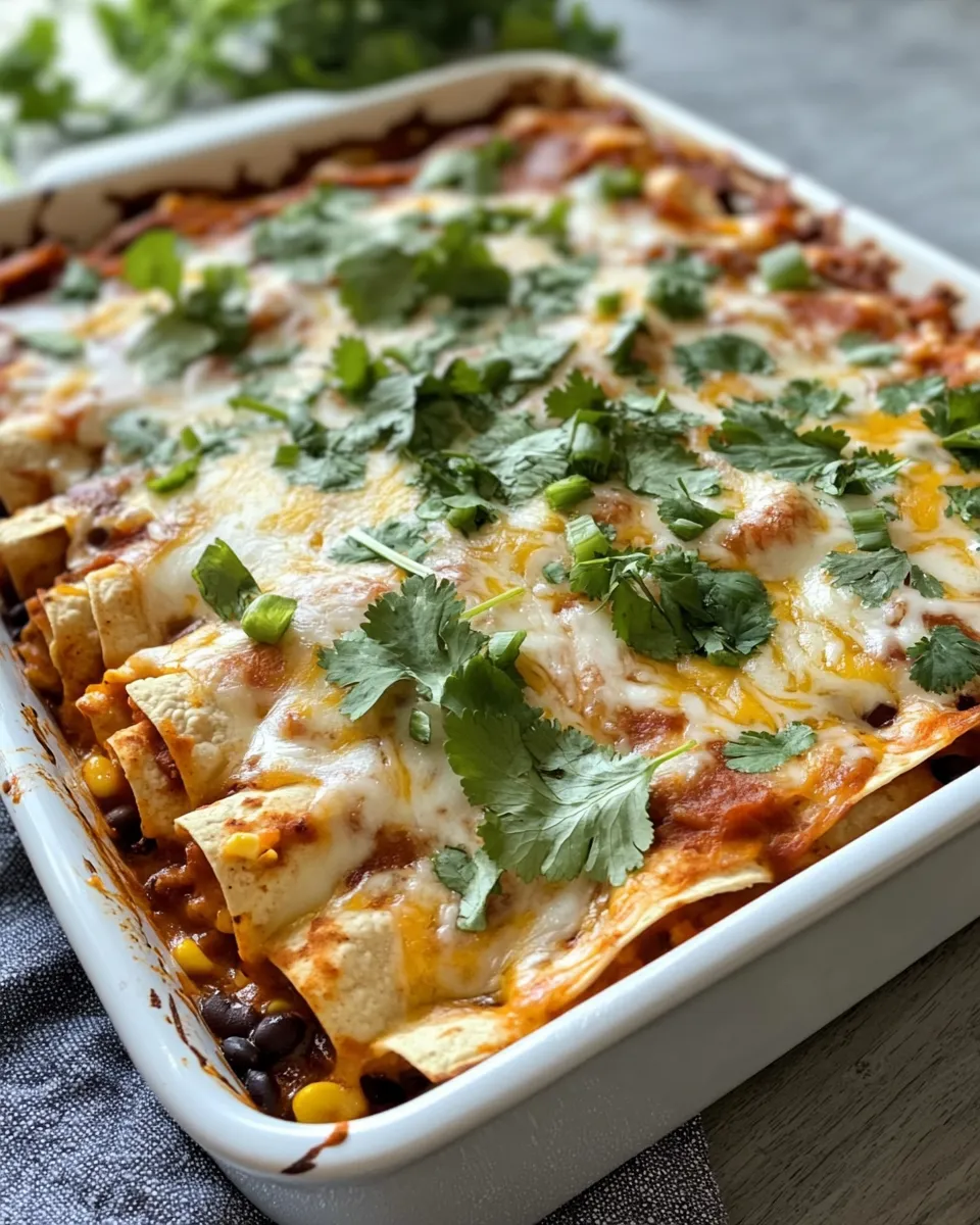 Easy Cheesy Chicken Enchilada Casserole recipe photo