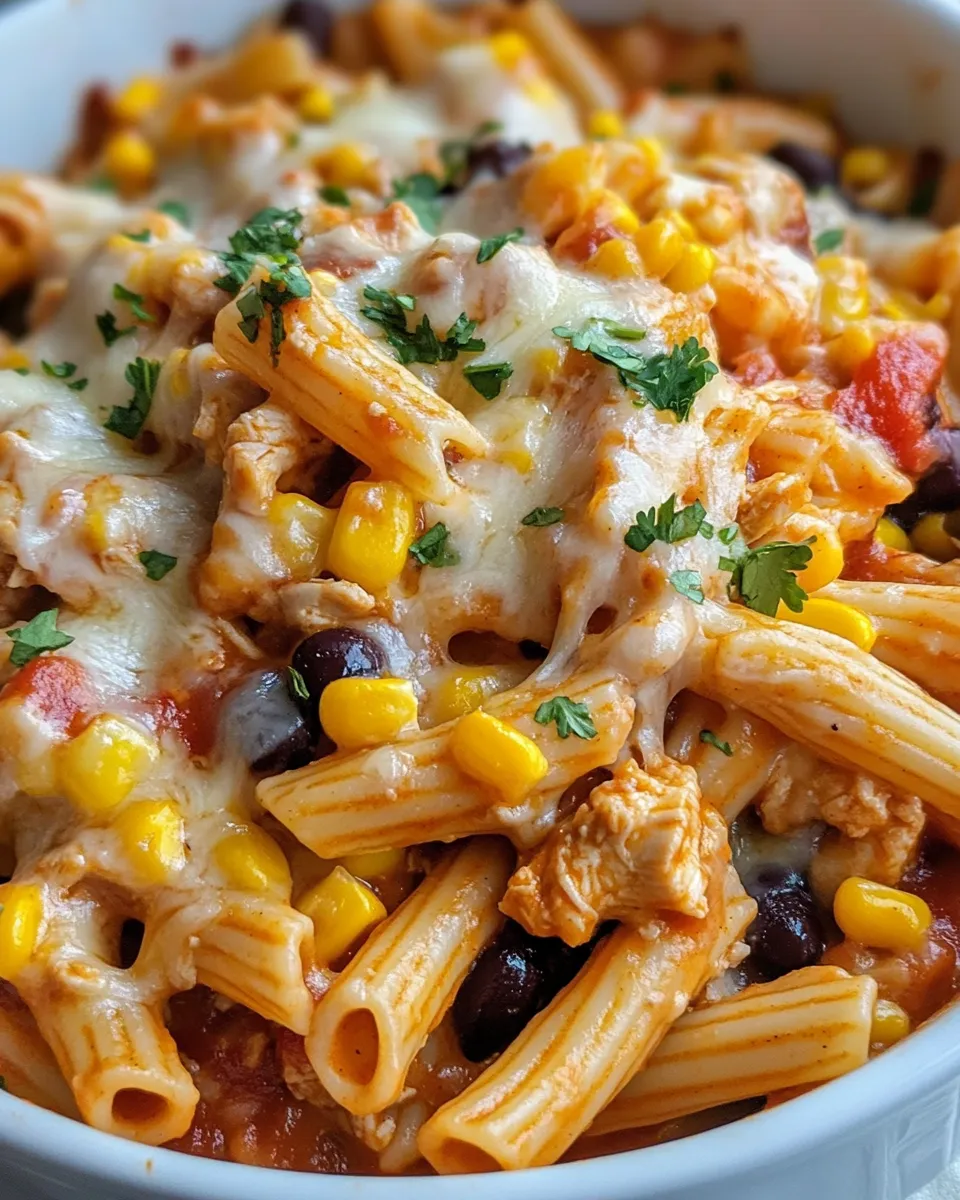 Delicious Cheesy Chicken Enchilada Pasta picture