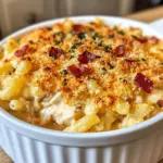 Homemade Cheesy Chicken Macaroni Casserole photo