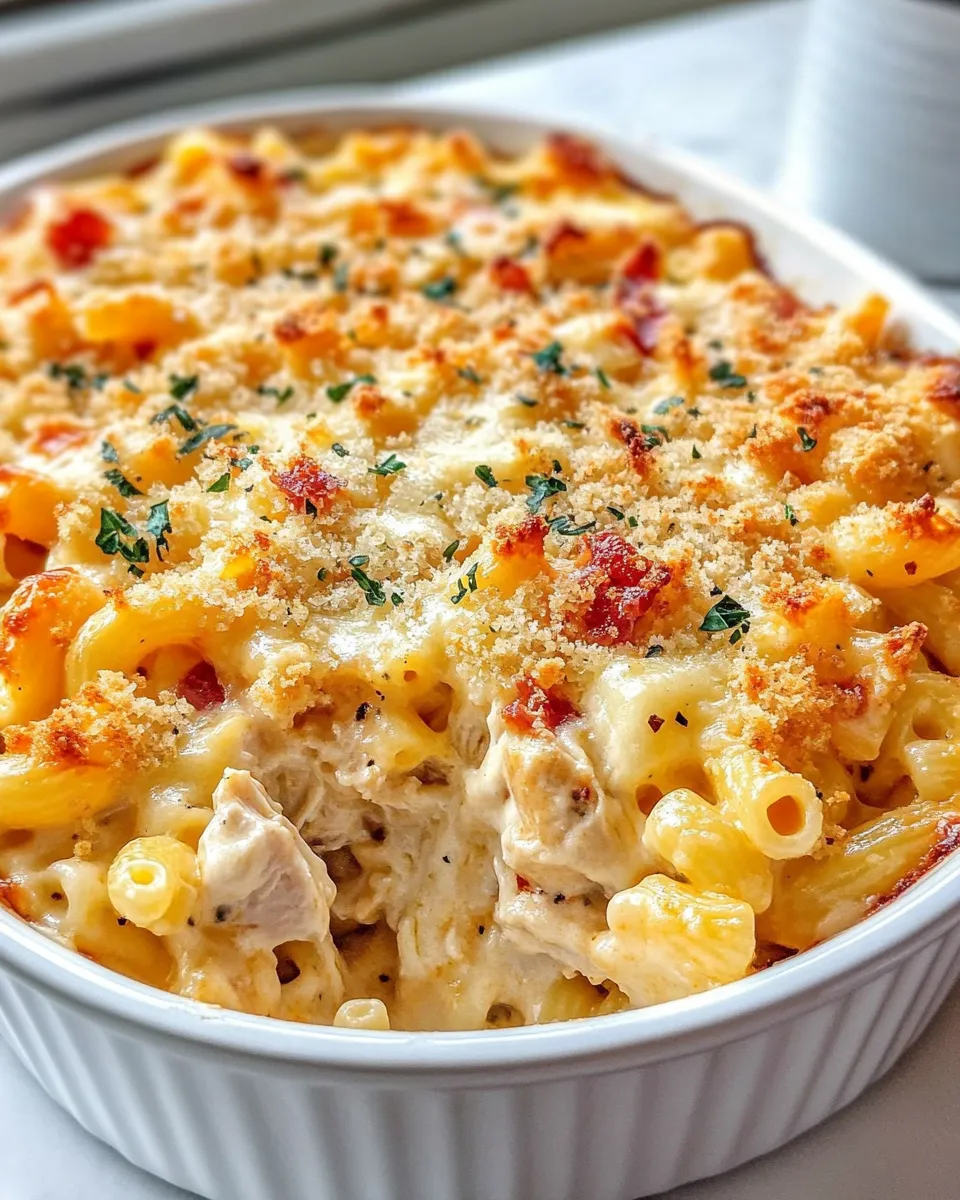 Classic Cheesy Chicken Macaroni Casserole image