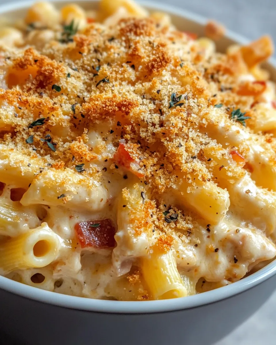 Easy Cheesy Chicken Macaroni Casserole recipe photo