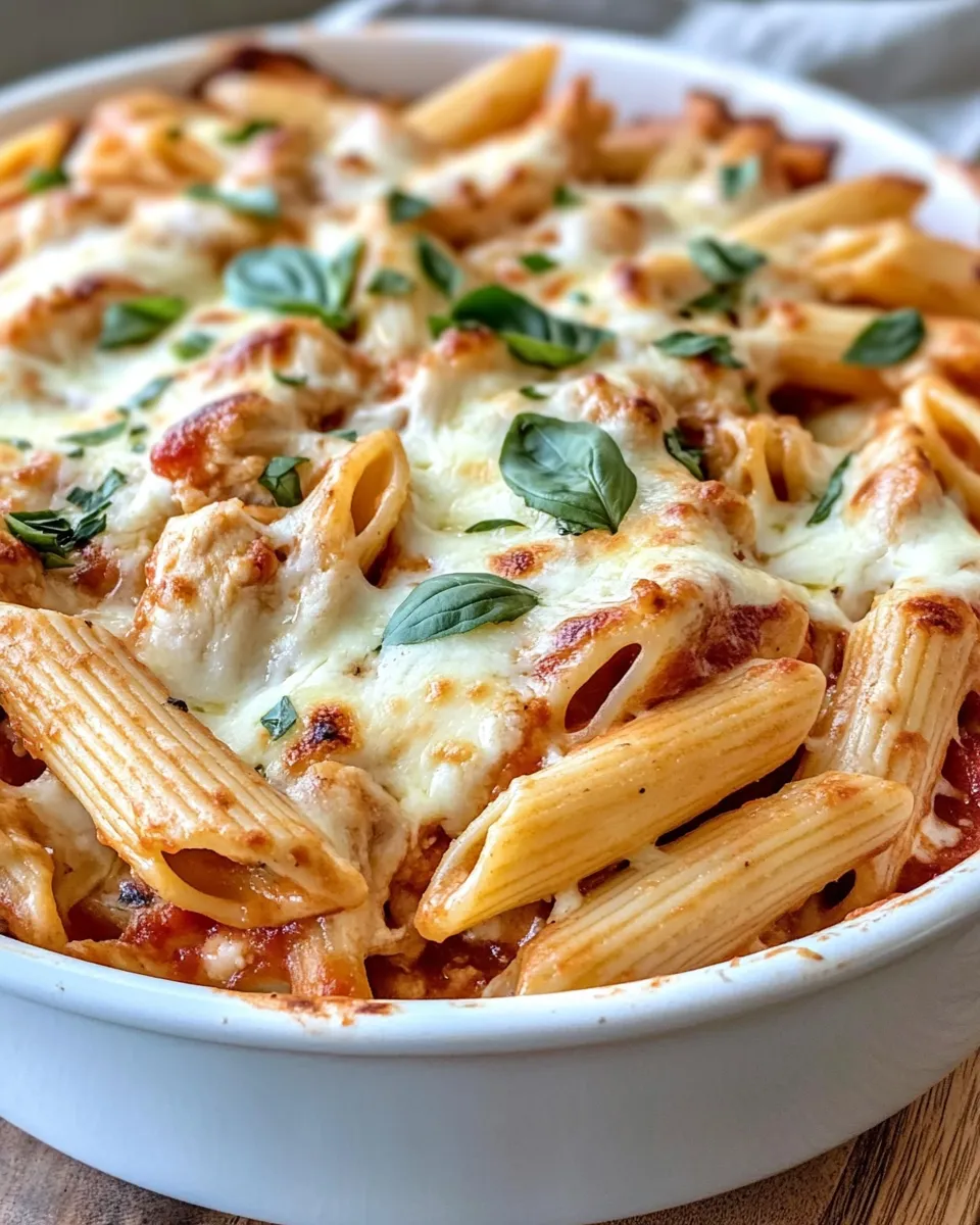 Classic Cheesy Chicken Pasta Bake dish photo