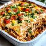 Homemade Cheesy Chicken Tortilla Casserole dish photo