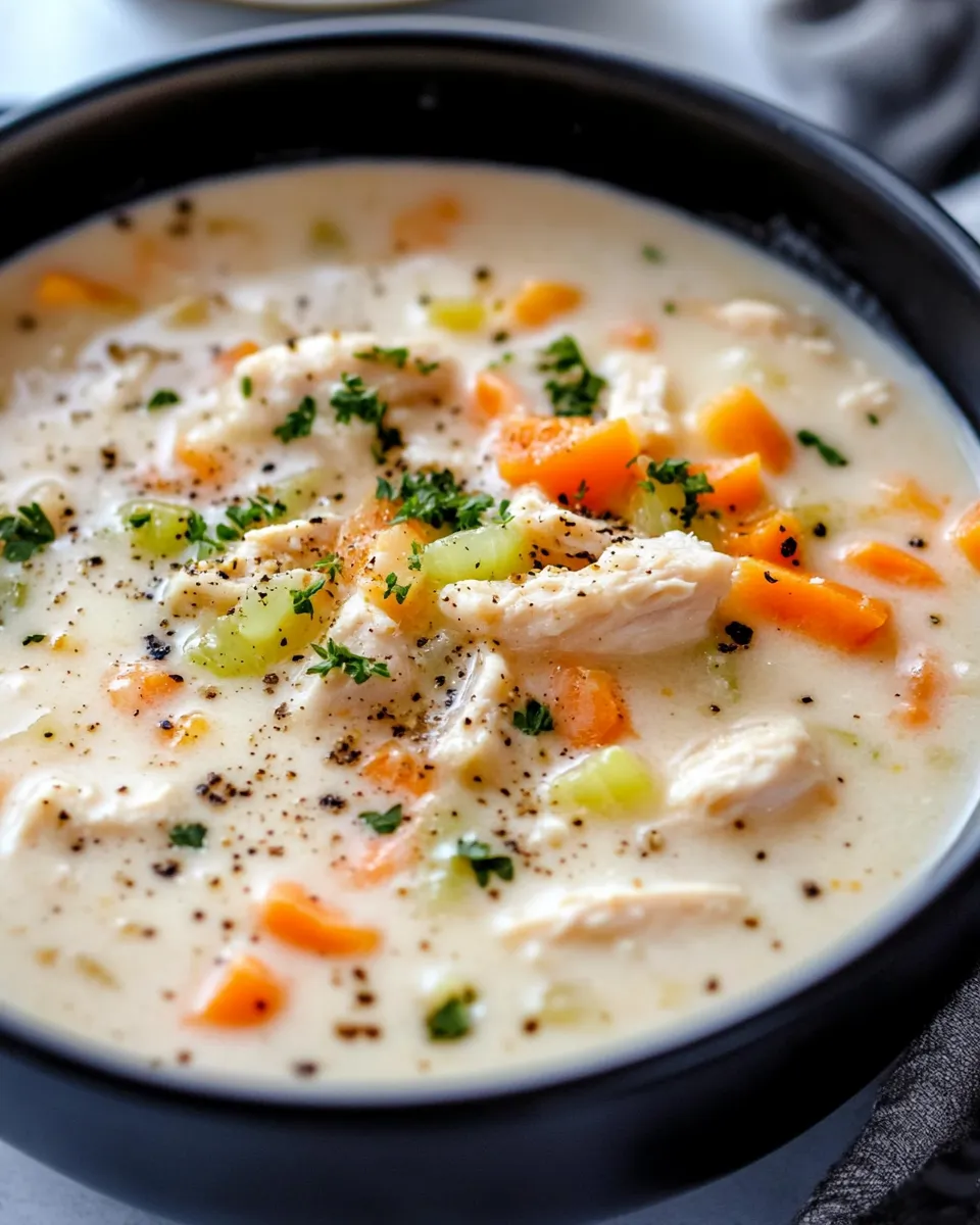 Classic Cheesy Chicken and Rice Soup image