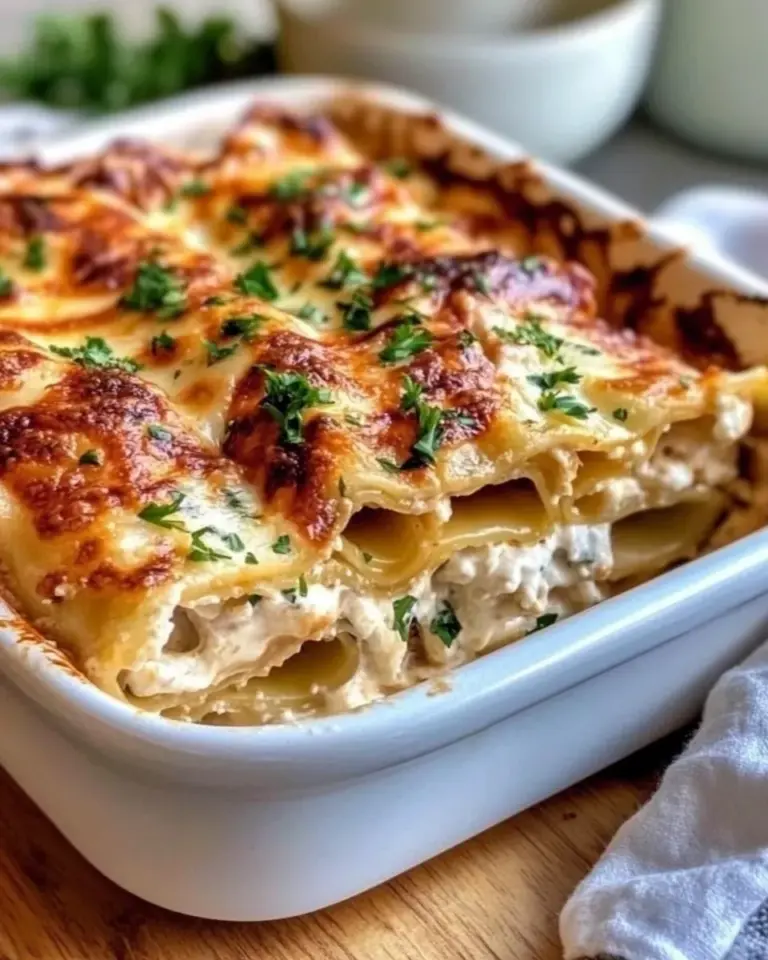 Homemade Chicken Alfredo Lasagna Roll Ups recipe photo