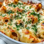 Homemade Chicken Alfredo Stuffed Shells recipe photo