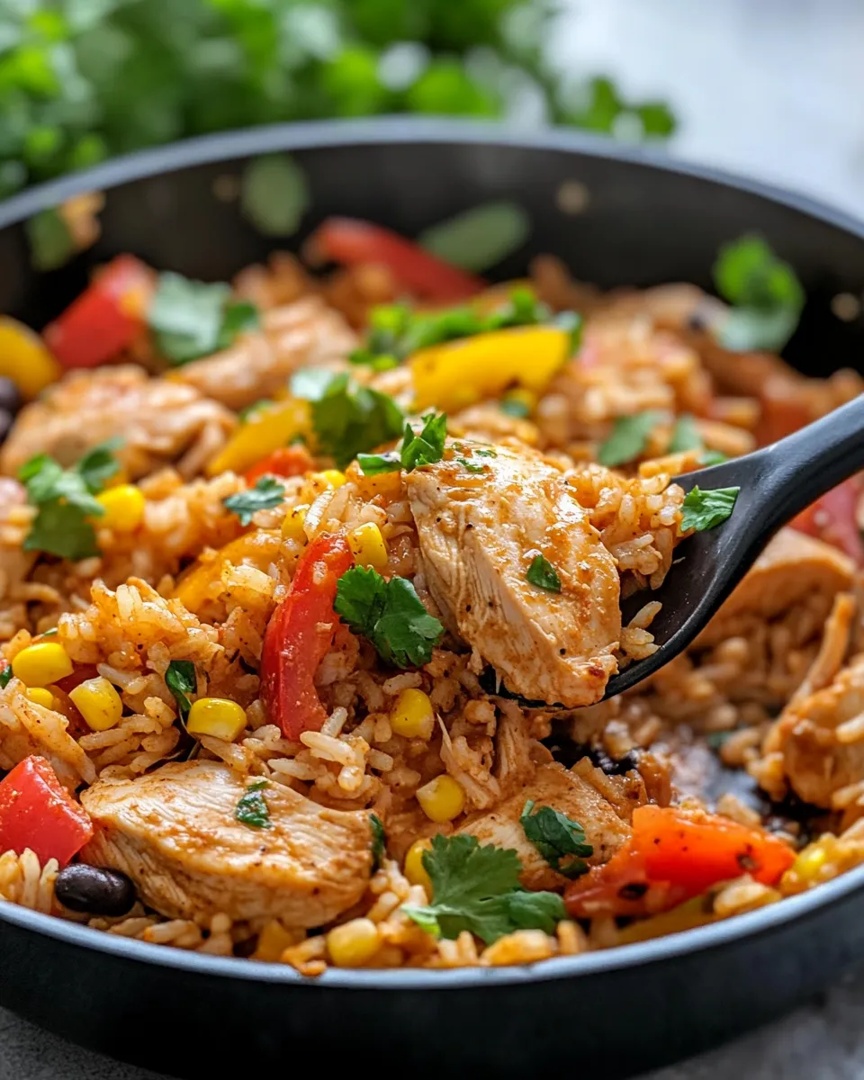 Classic Chicken Fajita Rice Skillet recipe image