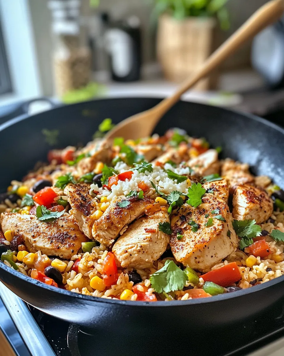 Delicious Chicken Fajita Rice Skillet dish photo