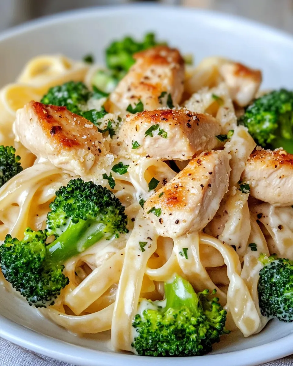 Delicious Chicken and Broccoli Alfredo dish photo