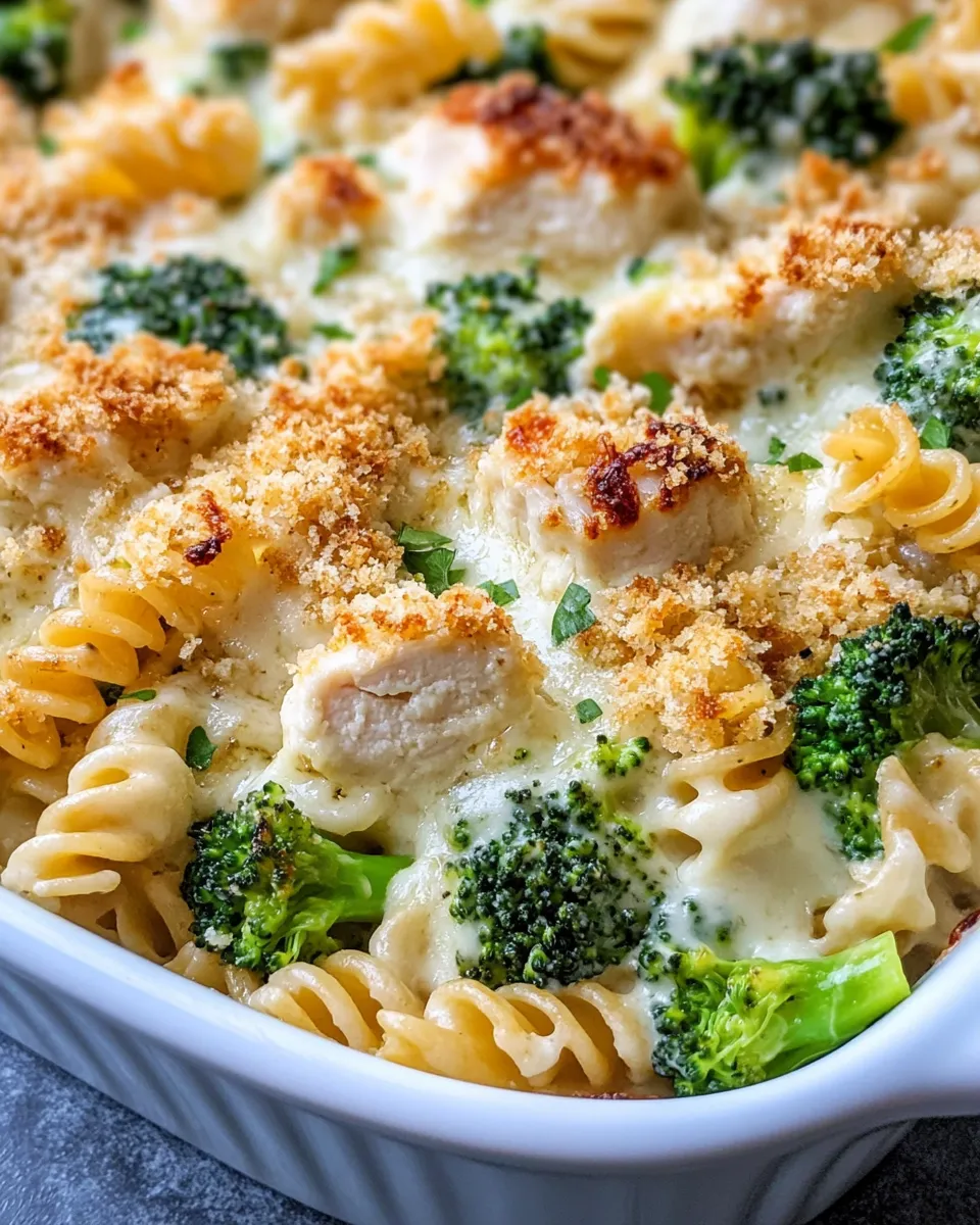 Homemade Chicken and Broccoli Alfredo Bake recipe photo