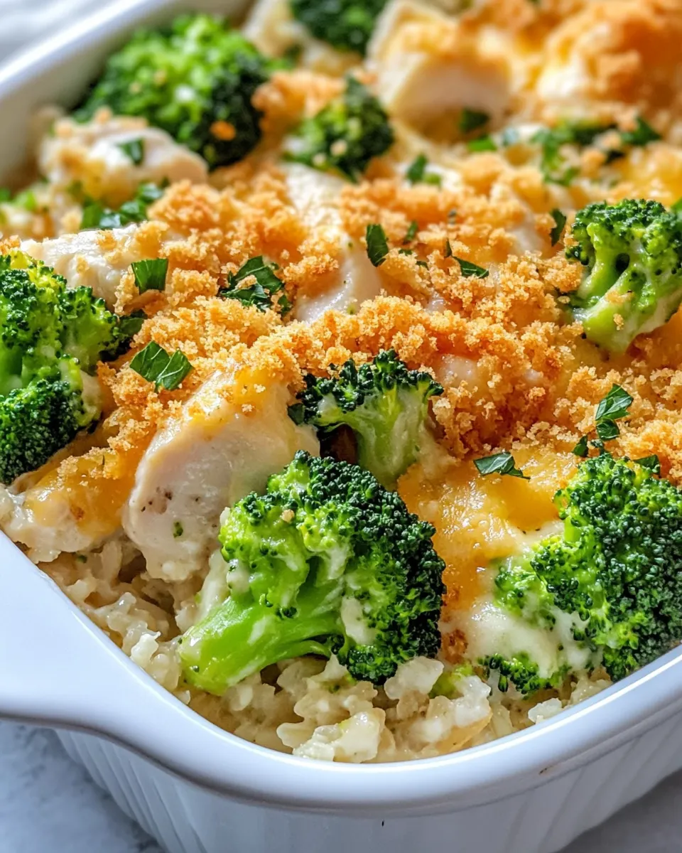 Delicious Chicken and Broccoli Casserole food shot