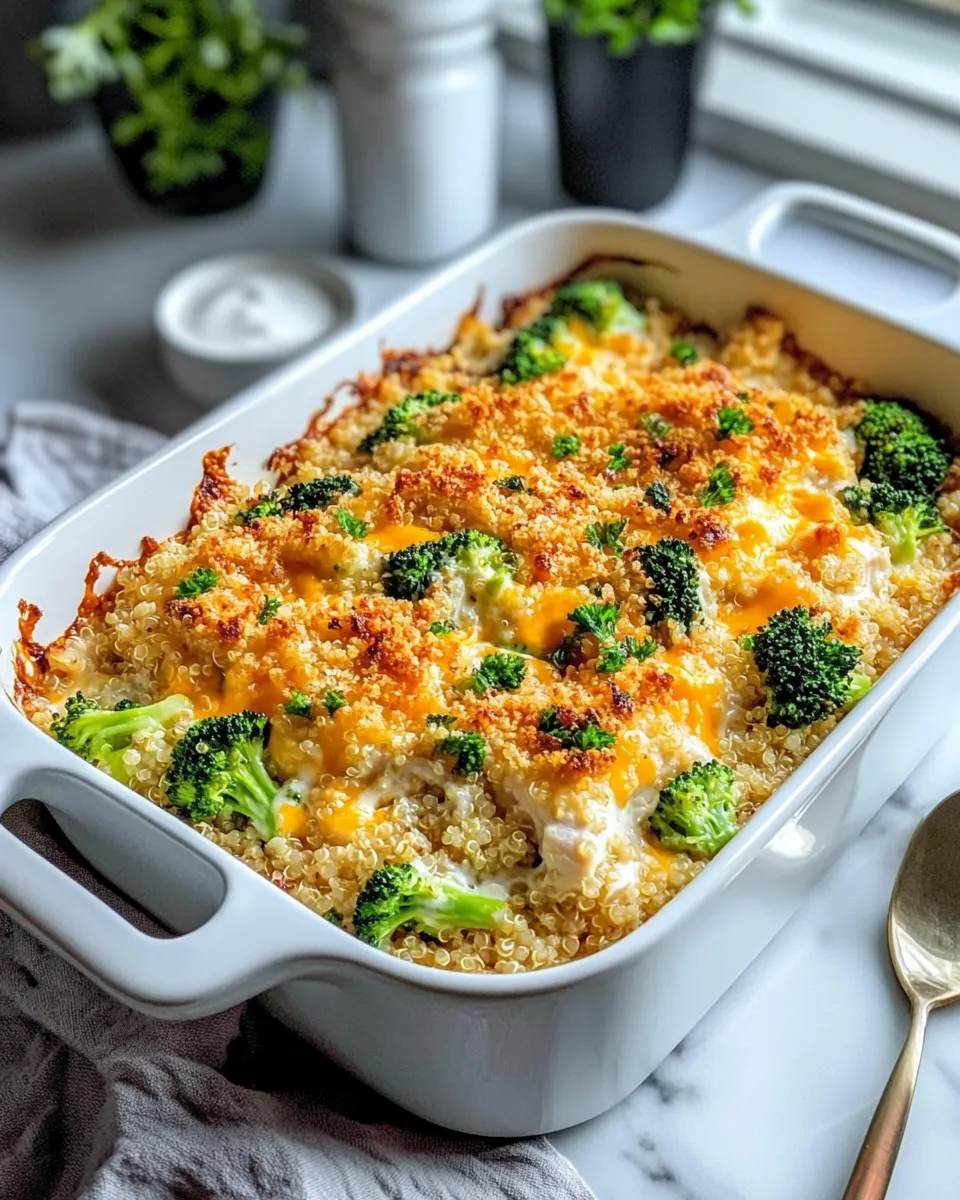 Homemade Chicken and Broccoli Quinoa Casserole recipe photo