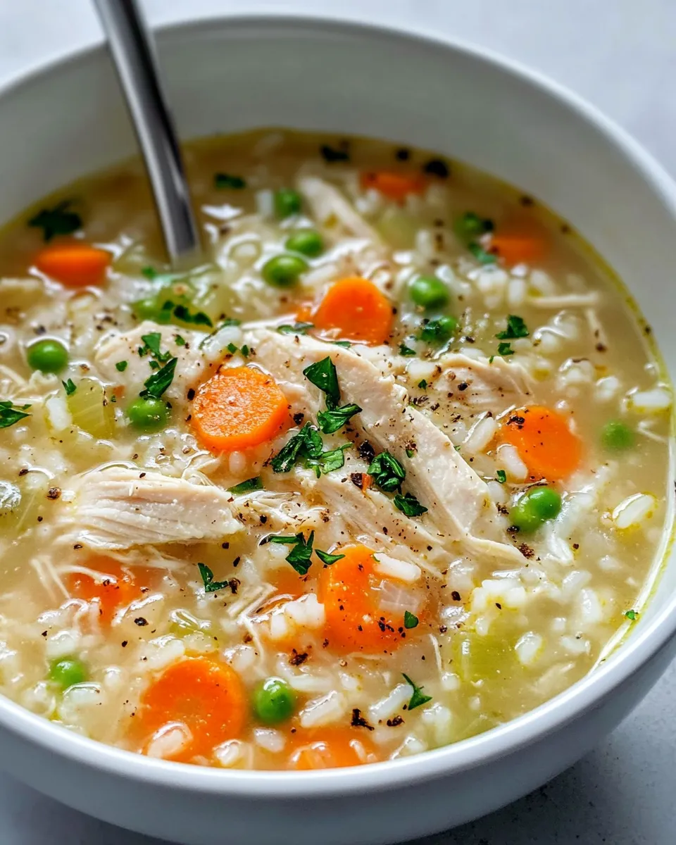 Classic Chicken and Rice Soup dish photo