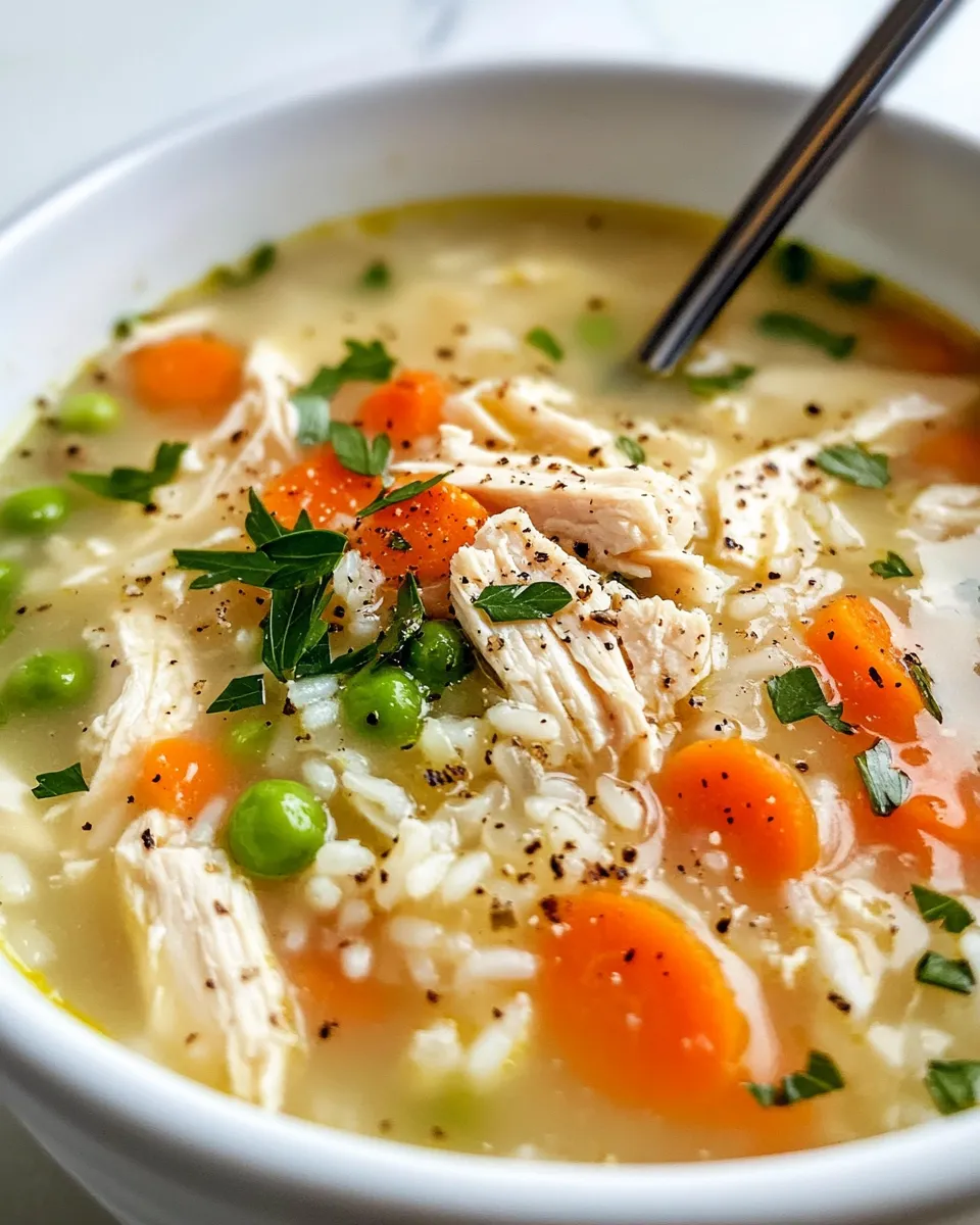 Easy Chicken and Rice Soup food shot