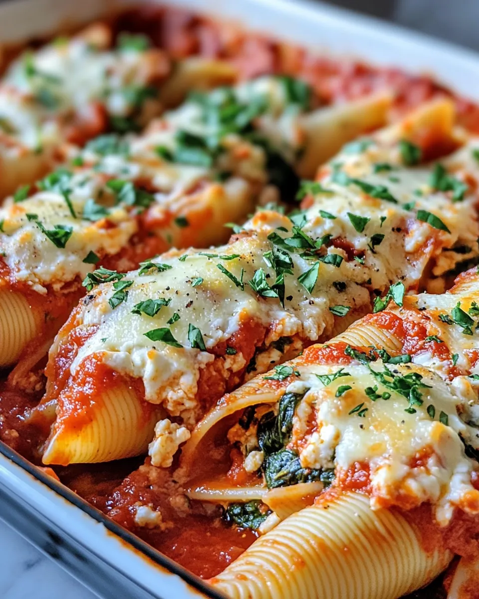 Homemade Chicken and Spinach Stuffed Shells recipe photo