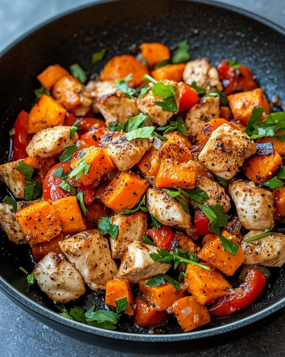 Homemade Chicken and Sweet Potato Skillet photo